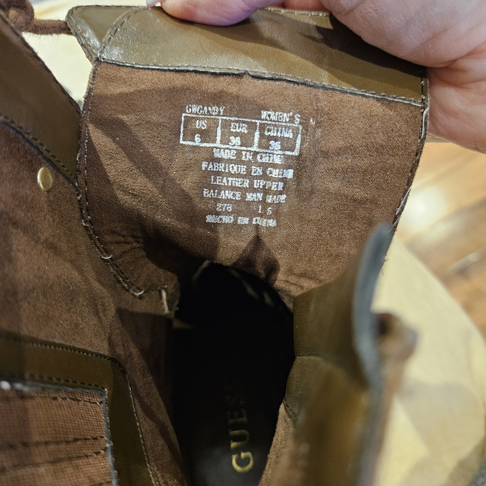 Guess Brown Leather Boots